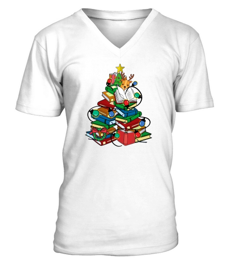 Teacher Christmas, Christmas treee V-Neck T-shirt
