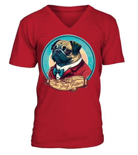 The Pug Father vintage V-Neck T-shirt
