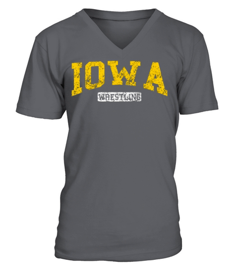 Vintage Iowa Classic Wrestling Freestyle V-Neck T-shirt