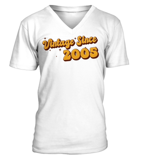 Vintage since 2005 18 Years Old - Groovy 18th V-Neck T-shirt