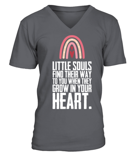 When They Growin Your Heart Foster Parent Gift V-Neck T-shirt