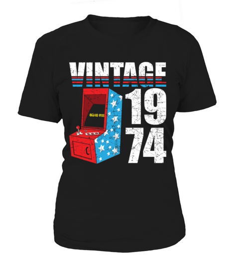 1974 Vintage born in Retro age Birthday gift idea Women's T-Shirt