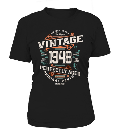 75 Years Old Vintage 1948 Man Myth Legend Women's T-Shirt