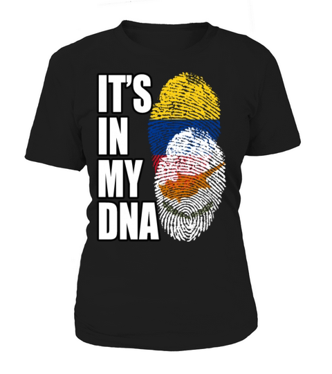 Cypriot And Colombian Mix Heritage DNA Flag Women's T-Shirt