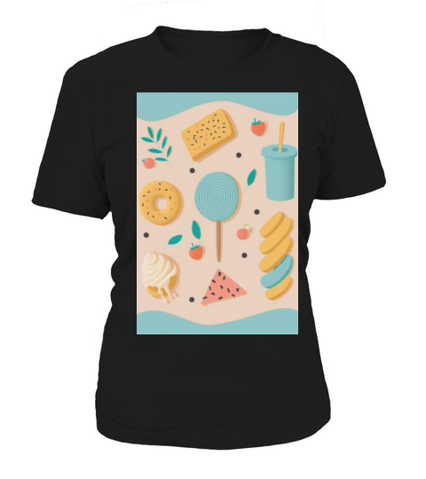 Sugary Sweet Treats - Pastel Colored Pattern Women's T-Shirt