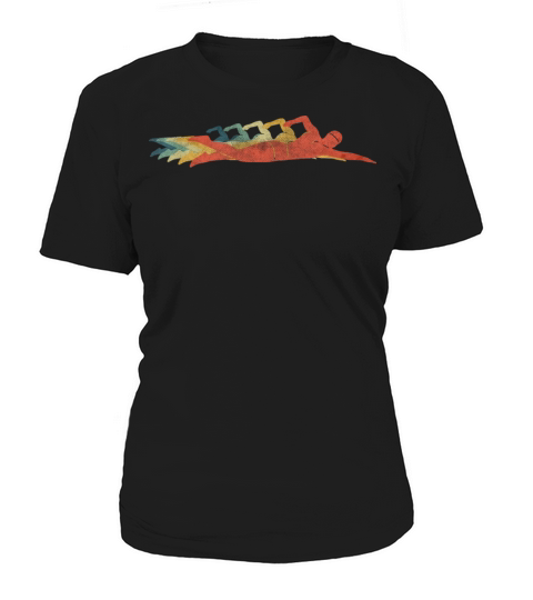 Swimming Man Retro Vintage Color Women's T-Shirt