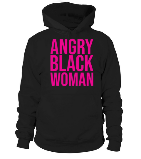 Angry Black Woman minimalist Pink design Hoodie Unisex