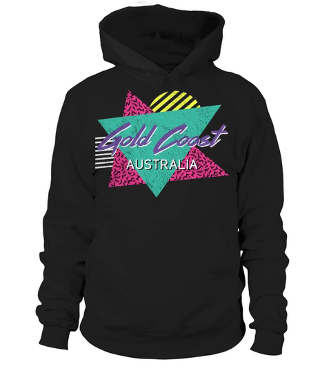 Gold Coast Australia Vintage Retro 80s 90s Vacatio Hoodie Unisex