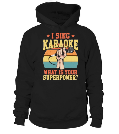 Karaoke Singer Retro Vintage I Hoodie Unisex