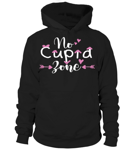 No Cupid Zone Anti-Valentines Day Hoodie Unisex