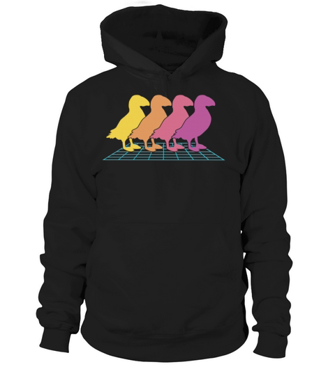 Puffins Seabird Vintage Iceland Bird Puffin Hoodie Unisex
