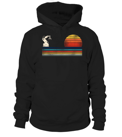 Robot Robotics Engineer Retro Hoodie Unisex