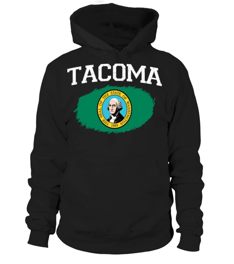 Tacoma Wa Washington Flag Vintage Usa Sports Men W Hoodie Unisex