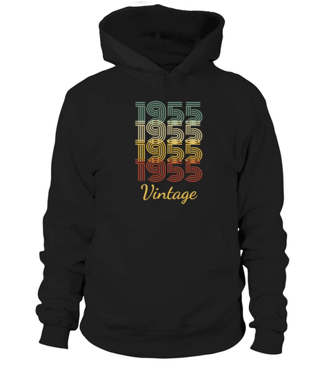 Vintage Birthday Gift Born In 1955 Slogan Hoodie Unisex