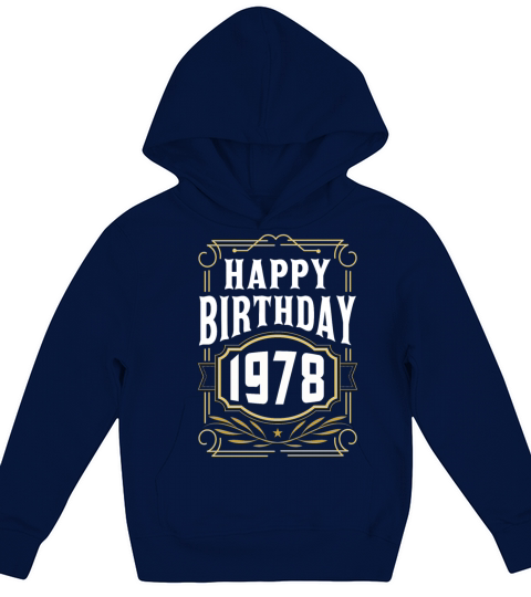 1978 Birthday Gift Birthday Bursdag Vintage Kids Hoodie