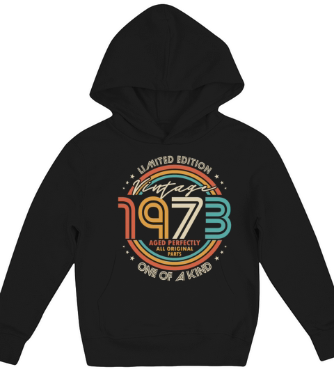 50th birthday vintage 1973 aged perfectly Kids Hoodie