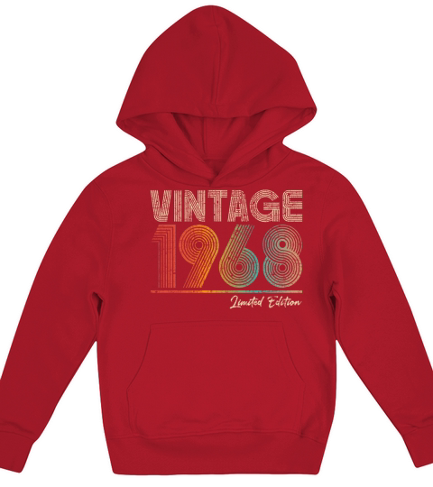 55 Years Old Vintage 1968 55th Birthday Gifts Kids Hoodie