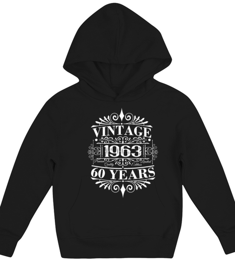 60th birthday vintage men women ornaments Kids Hoodie