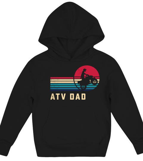 all terrain vehicles DAD aesthetic vintage art ret Kids Hoodie