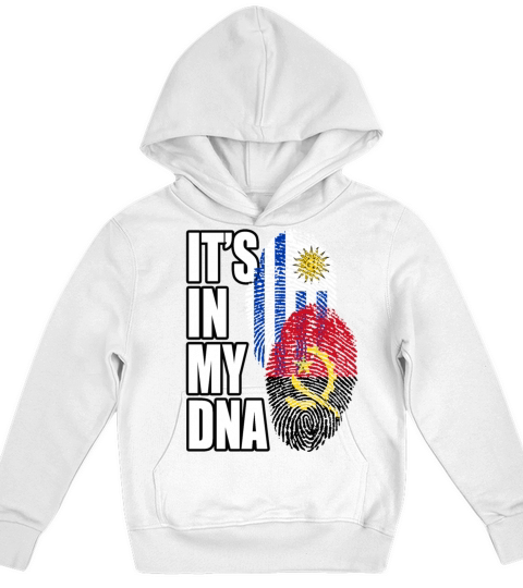 Angolan And Uruguayan Mix Heritage DNA Flag Kids Hoodie