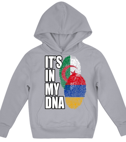 Armenian And Algerian Mix Heritage DNA Flag Kids Hoodie