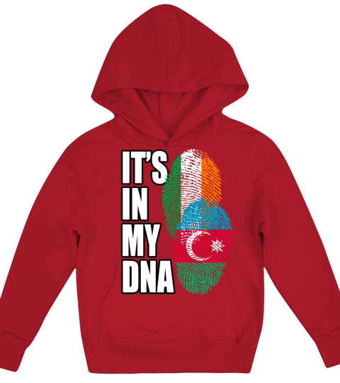 Azerbaijani And Irish Mix Heritage DNA Flag Kids Hoodie