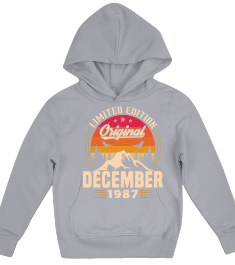 Birthday Gift December 1987 Vintage Retro Kids Hoodie