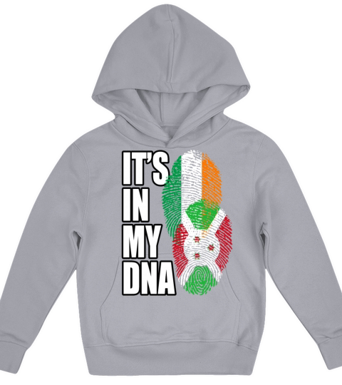 Burundian And Irish Mix Heritage DNA Flag Kids Hoodie