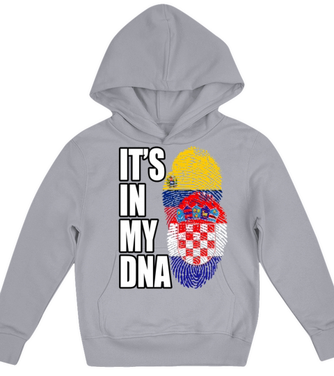 Croatian And Venezuelan Mix Heritage DNA Flag Kids Hoodie