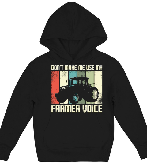 Farming Farmer Vintage Tractor Kids Hoodie