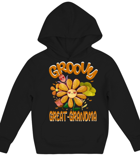 Groovy Great-Grandma Family Matching Vintage Kids Hoodie