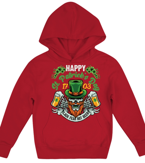 Happy St Patricks Day Beer Funny Green Kids Hoodie