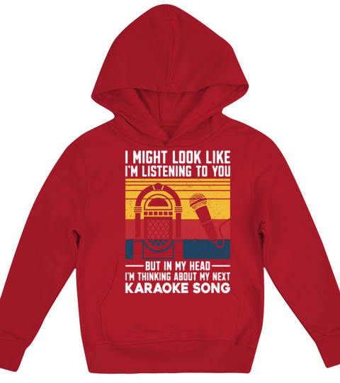 Karaoke Singer Vintage Retro I Kids Hoodie
