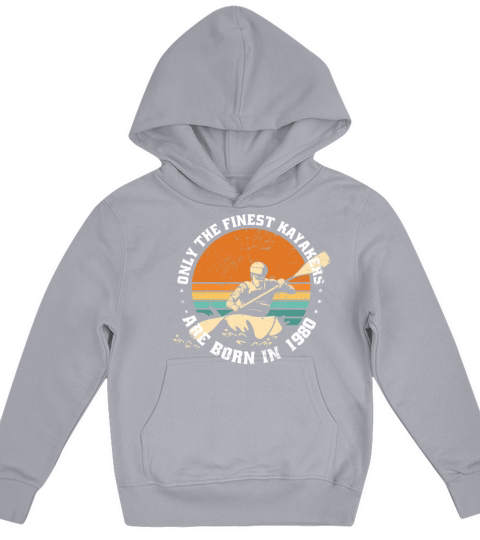 Kayak-Rafting KAYAKER Vintage 1980 Birthday Kids Hoodie