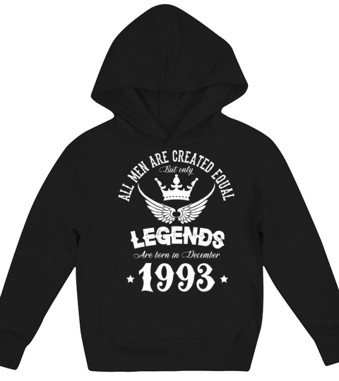 Legends Were Born In December 1993 Birthday Kids Hoodie