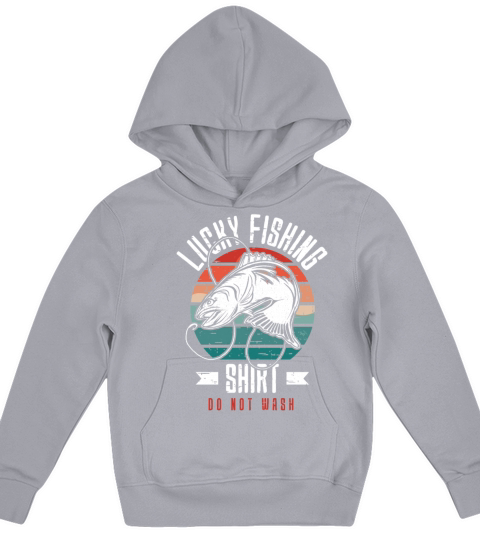 Lucky Fishing Shirt for Fish Hunter and Fisherman Kids Hoodie