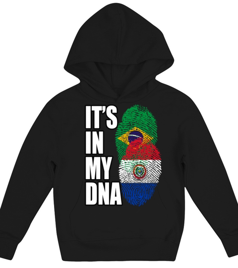 Paraguayan And Brazilian Mix Heritage DNA Flag Kids Hoodie