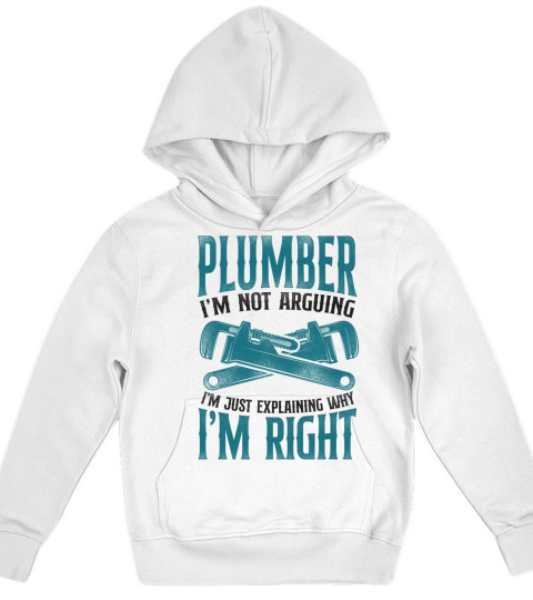 Plumbing Plumber Vintage Plumber Kids Hoodie