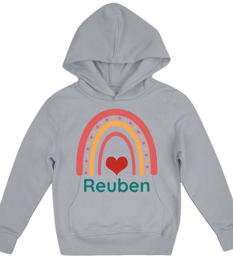 Reuben Vintage Boho Rainbow Kids Hoodie