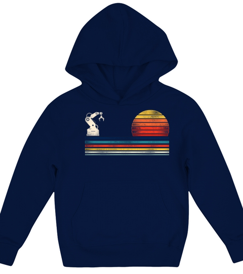 Robot Robotics Engineer Retro Kids Hoodie