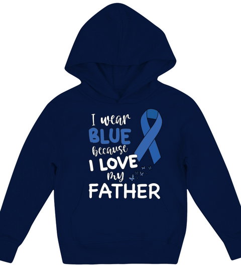 Wear Blue Colon Cancer Awareness Survivor Kids Hoodie