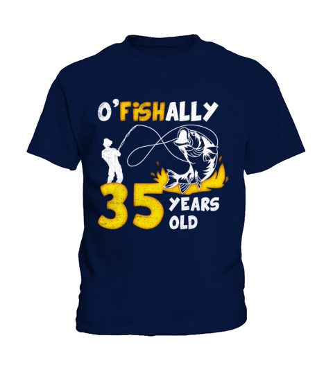 35th Birthday Fishing 1978 Vintage Fisherman Angle Kids T-Shirt