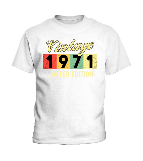 50th Birthday Vintage 1971 Kids T-Shirt