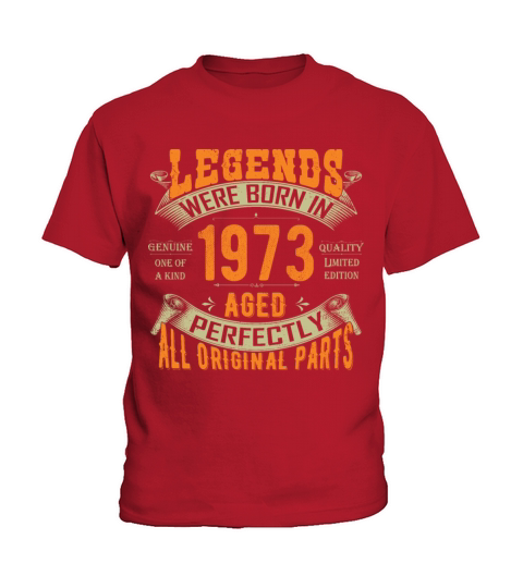 50th Birthday Vintage Legends Born In 1973 50 Yea Kids T-Shirt