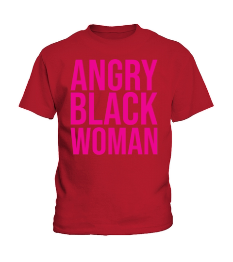 Angry Black Woman minimalist Pink design Kids T-Shirt