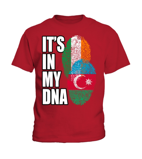 Azerbaijani And Irish Mix Heritage DNA Flag Kids T-Shirt