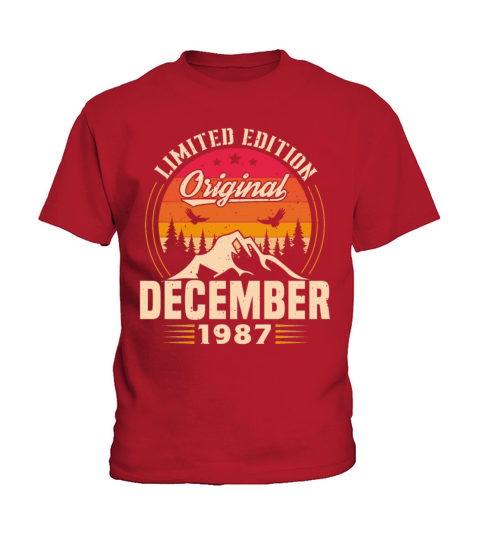 Birthday Gift December 1987 Vintage Retro Kids T-Shirt
