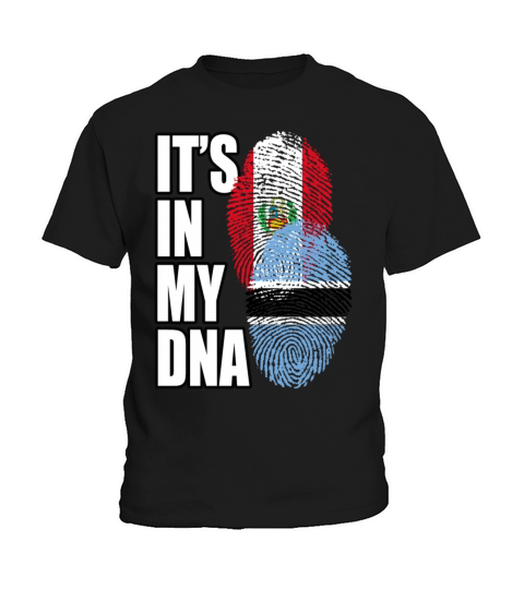 Botswana And Peruvian Mix Heritage DNA Flag Kids T-Shirt