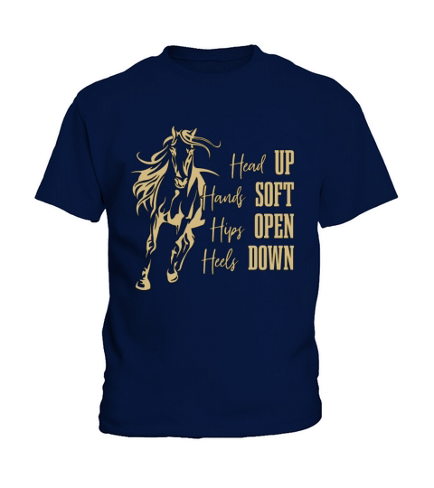 Dressage Head Up Hands Soft Equine Dressage Rider Kids T-Shirt