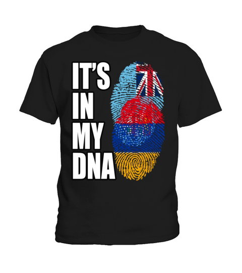 Fijian And Armenian Mix Heritage DNA Flag Kids T-Shirt